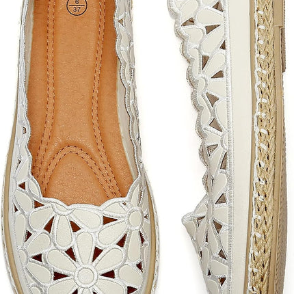 HEAWISH Women’s Daisy Ballet Flats – Round Toe Slip-On Casual Walking Shoes