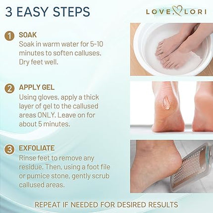 Extra Strength Foot Callus Remover Gel – Professional Foot Care Pedicure Treatment 6oz