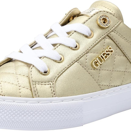 GUESS Women’s Loven Sneakers – Quilted Lace-Up Platform Fashion Shoes