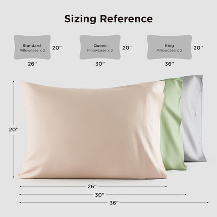 Bedsure Purewoven Bamboo Rayon Pillow Cases Queen Set of 2 – Cooling Pillowcases for Hot Sleepers, Silky Soft Pillow Covers with Envelope Closure, Dark Grey, 20 x 30 Inches