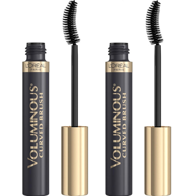 L'Oréal Paris Original Voluminous Mascara – Washable Lengthening & Volumizing Mascara with Curved Brush, Black, 0.26 Fl Oz, 2-Pack