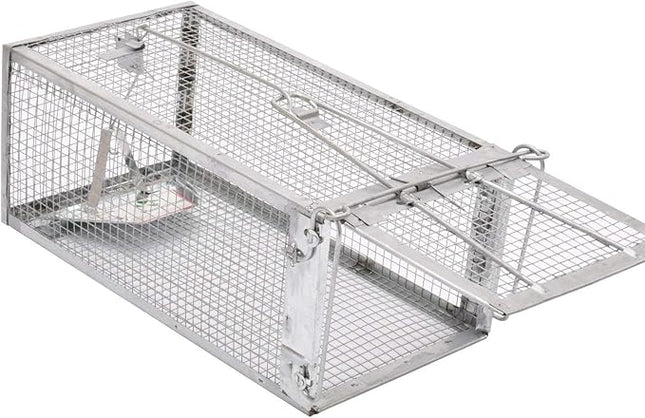 Humane Live Animal Cage Trap for Rats, Mice, Chipmunks, Voles & Small Rodents, Catch & Release Trap, Medium 12 x 6.5 x 5 In