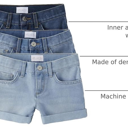 The Children’s Place Girls’ Denim Bermuda Shorts – Classic Stretch Jean Shorts for Kids, Comfortable Casual Summer Bottoms for Everyday Wear, Play & School Outfits