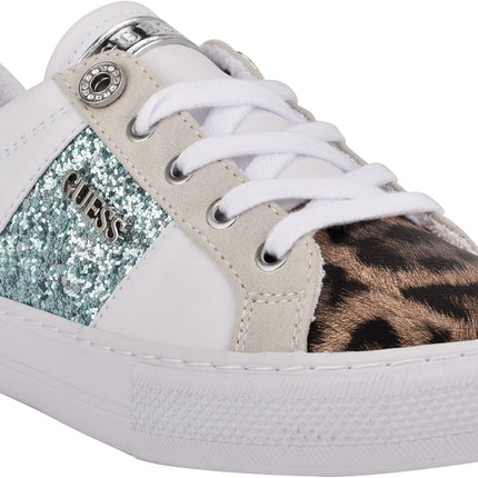 GUESS Women’s Loven Sneakers – Quilted Lace-Up Platform Fashion Shoes
