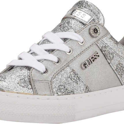 GUESS Women’s Loven Sneakers – Quilted Lace-Up Platform Fashion Shoes