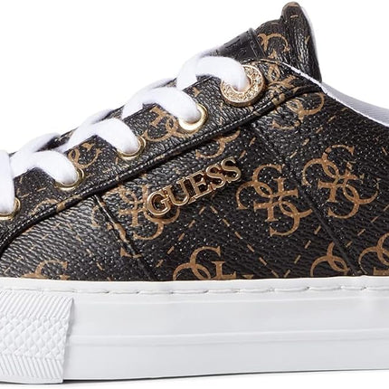 GUESS Women’s Loven Sneakers – Quilted Lace-Up Platform Fashion Shoes
