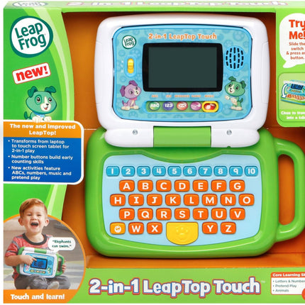 LeapFrog 2-in-1 LeapTop Touch – Interactive Laptop & Tablet Learning Toy, Ages 2–5