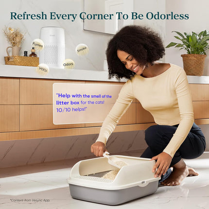 LEVOIT Compact Air Purifier – Small Air Cleaner with Fragrance Sponge for Home & Bedroom