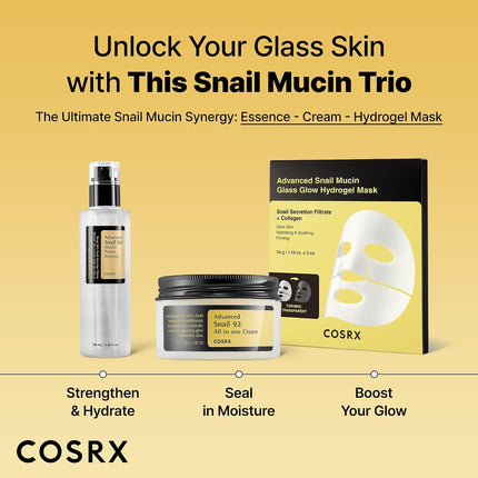 COSRX Snail 96% Mucin Essence 2-Pack & Retinol 0.1% Cream Mini Sample – Korean Skincare Set