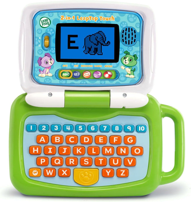 LeapFrog 2-in-1 Leaptop Touch – Interactive Learning Laptop Toy for Toddlers & Kids – Green