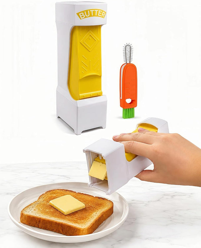 One-Click Butter Cutter & Slicer,Measuring Dispenser & Airtight Keeper