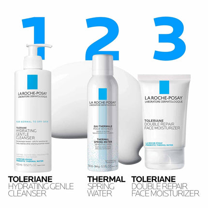La Roche-Posay Toleriane Hydrating Gentle Facial Cleanser – Fragrance-Free Face Wash with Niacinamide & Ceramides, Moisturizing Cleanser for Sensitive Normal to Dry Skin