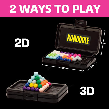 Educational Insights Kanoodle Brain Teaser Puzzle Game – 2D & 3D Logic Puzzles with 12 Pieces & Carrying Case, Ages 7+