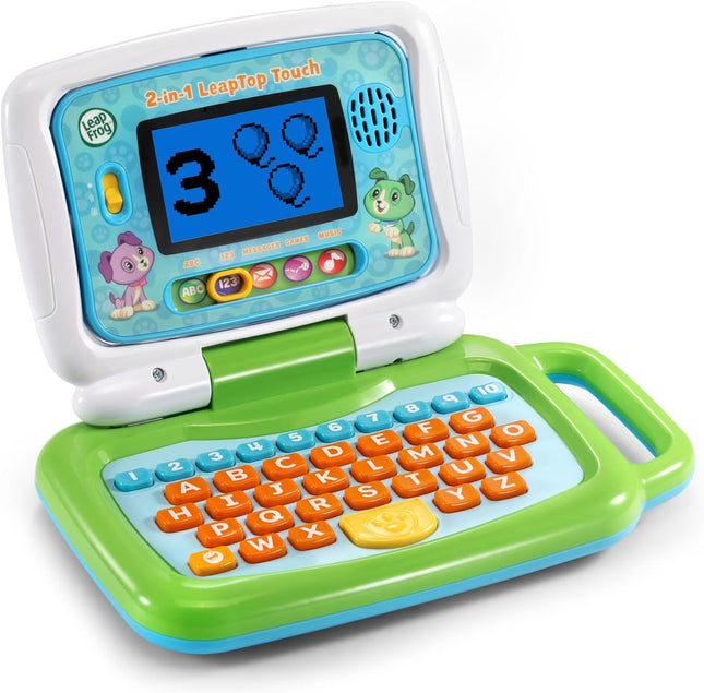 LeapFrog 2-in-1 Leaptop Touch – Interactive Learning Laptop Toy for Toddlers & Kids – Green