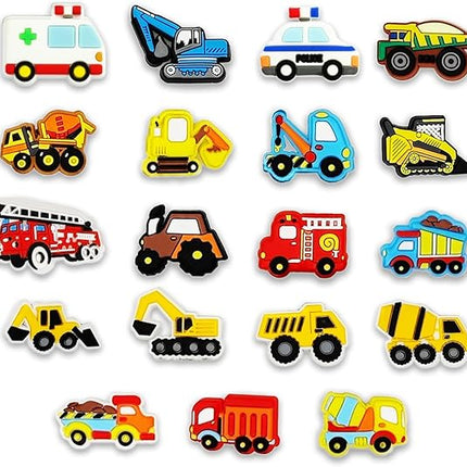 19Pcs|30Pcs Truck Cars Shoe Charms PVC Shoe Jewelry Decoration,Accessories Pins for Boys Girls and Teens Party Favors Birthday Gifts
