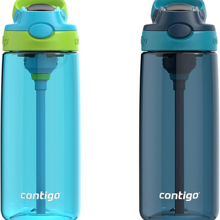 Contigo Aubrey Kids Water Bottle – Leak-Proof Reusable BPA-Free Water Bottle for Girls & Boys, Easy Sip Straw Bottle for School, Travel, Sports & Everyday Hydration