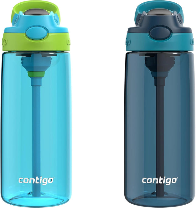 Contigo Aubrey Kids Water Bottle – Leak-Proof Reusable BPA-Free Water Bottle for Girls & Boys, Easy Sip Straw Bottle for School, Travel, Sports & Everyday Hydration