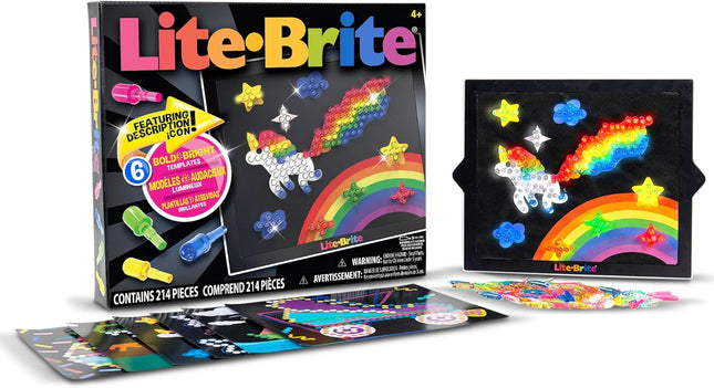 Lite Brite Classic Light Art Drawing Toy – Retro STEM Learning Activity for Kids Ages 4+ – Educational Creative Gift for Boys & Girls