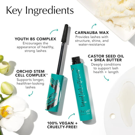 Thrive Causemetics Thrive Liquid Lash Extensions Tubing Mascara – Lengthening, Volumizing & Curling Mascara, Smudge-Proof, Washable, No Clumping or Flaking, Vegan, Brynn Rich Black