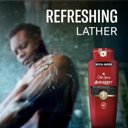 Old Spice Swagger Body Wash for Men – Cedarwood Scent 3X Defense Shower Gel 2-Pack
