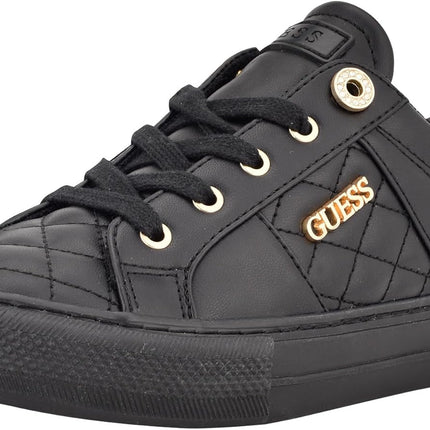 GUESS Women’s Loven Sneakers – Quilted Lace-Up Platform Fashion Shoes