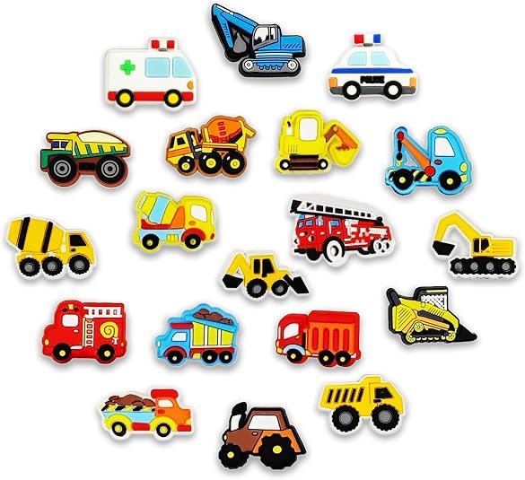 19Pcs|30Pcs Truck Cars Shoe Charms PVC Shoe Jewelry Decoration,Accessories Pins for Boys Girls and Teens Party Favors Birthday Gifts