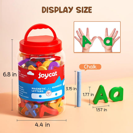 Magnetic Letters & Numbers Learning Set – Alphabet, Number & Math Symbol Fridge Magnets for Kids Ages 3+