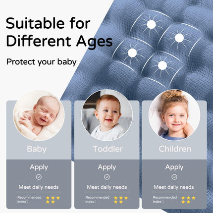 Yoofoss Hooded Baby Bath Towels 2-Pack – 100% Muslin Cotton, 32 x 32 Inches