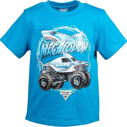 Monster Jam Boys’ Athletic 2-Piece Outfit Set – Toddler & Big Kid Short Sleeve T-Shirt and Shorts Matching Set, Comfortable Activewear for Play, Sports & Everyday Wear