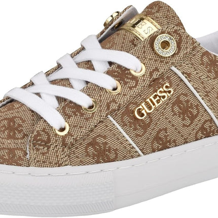GUESS Women’s Loven Sneakers – Quilted Lace-Up Platform Fashion Shoes