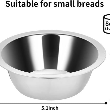 2PCS Kennel Water Bowl Hanging,Stainless Steel Puppy Bowls for Small Dog Cage,Kennel, Crate, Catio Accessories,Dog Crate Water Bowl Dish Feeder Food Holder No Spill(8Oz/1Cup)