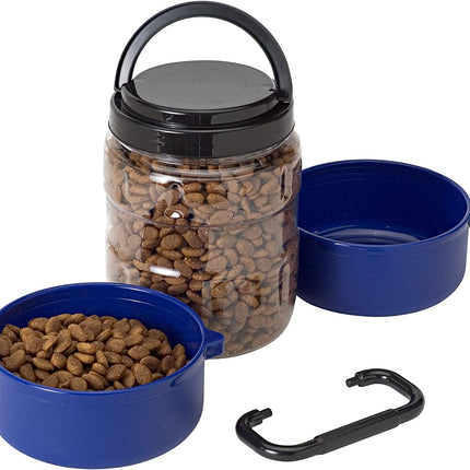 Vittles Vault Travel-Tainer (6 Cups) Portable Food Storage Container, Blue