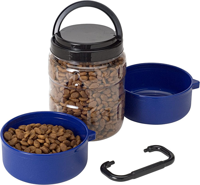 Vittles Vault Travel-Tainer (6 Cups) Portable Food Storage Container, Blue