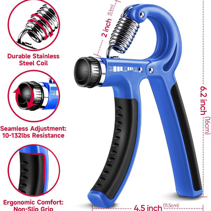 Grip Strengthener Forearm Strengthener Hand Grips Strengthener Kit - 5 Pack Adjustable Resistance