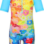 10-11 Years / A2 Blue Yellow Flower Short