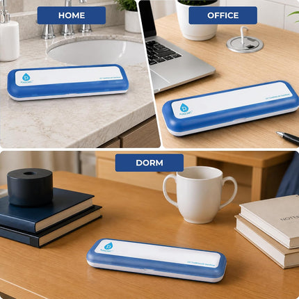 Portable UV Toothbrush Sanitizer Case - Travel Toothbrush Sanitizer and Holder - for Electric and Manual Brush Heads with UV Light & Auto Shut off Timer