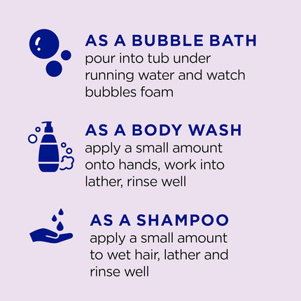 Kids 3-In-1 Sleep Bubble Bath, Body Wash & Shampoo with Melatonin & Essential Oil, Lavender Scent, 20 Fl Oz (Pack of 3)