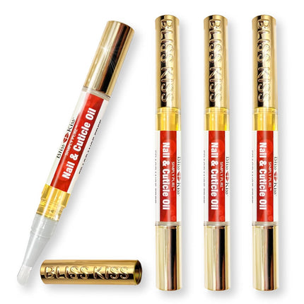 | Fragrance Free 4 Nail Oil Cuticle Pens W/Vitamin E & Jojoba⏤Nail Strengthener Nail Growth and Strengthening Serum for Brittle, Peeling, Breaking, Thin Nails