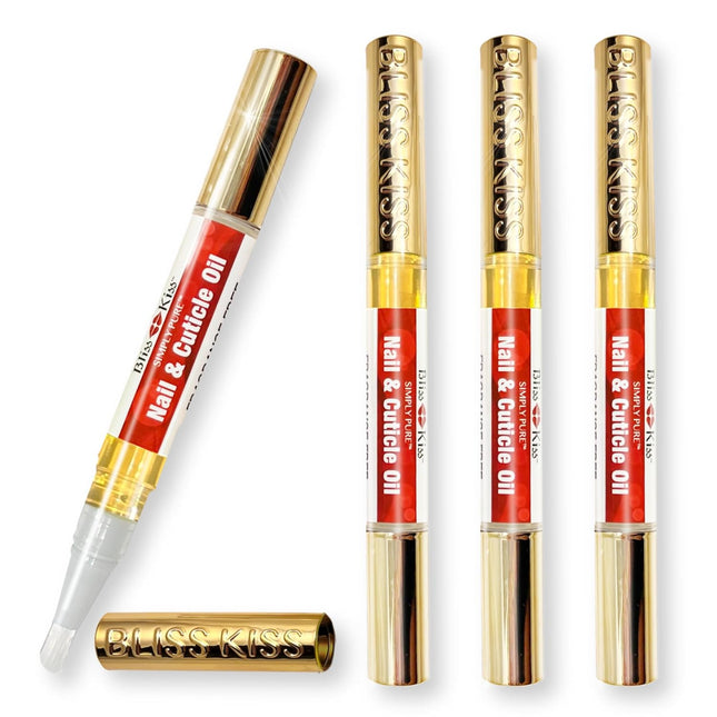| Fragrance Free 4 Nail Oil Cuticle Pens W/Vitamin E & Jojoba⏤Nail Strengthener Nail Growth and Strengthening Serum for Brittle, Peeling, Breaking, Thin Nails