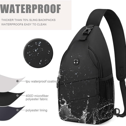 Crossbody Bags for Women Men Trendy Sling Bag Backpack Casual Chest Bag with Convertible Shoulder Strap