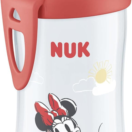 NUK First Choice Minnie Mouse Active Cup, 10 Oz. Soft Spout Sippy Cup with On-The-Go Carry Clip, Lightweight, Leak Proof, Spill Proof Cup, 1-Pack
