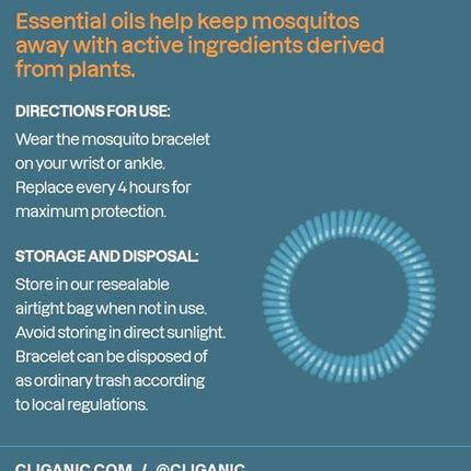10 Pack Mosquito Repellent Bracelets for Adults & Kids - Natural Deet-Free Bands, Individually Wrapped