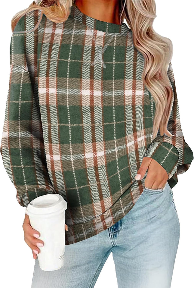 Women'S Crew Neck Sweatshirt Loose Pullover Long Sleeve Shirts Soft Tops for Women Fall Clothes 2025