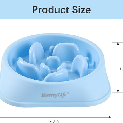 Slow Feeder Dog Bowls 2PCS, Anti-Choking Puzzle Dog Food Bowls, Anti-Slip Interactive Feeding Slow down Eating, Bloat Stop Maze Dishes for Medium Breeds