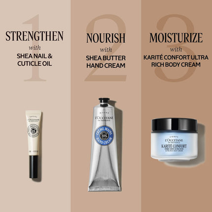 L'OCCITANE Shea Nail & Cuticle Oil, Nourishing Brush-On Moisture for Stronger & Healthier Nails, Hydrating Care for Manicures with Almond Oil, Vegan