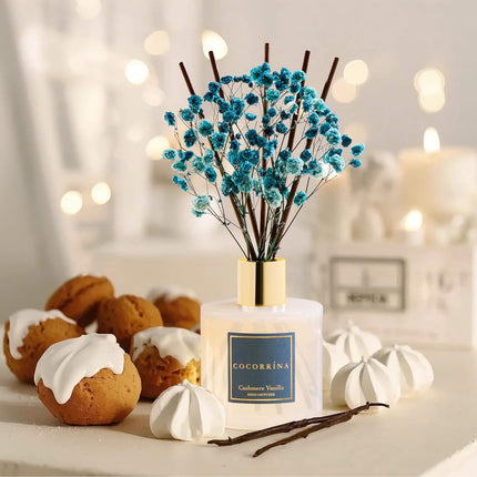 Reed Diffuser - Cashmere Vanilla 6.7 Fl Oz Reed Diffuser for Bedroom Bathroom Home Décor