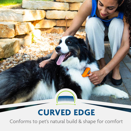 Medium Dog Undercoat Deshedding Tool, Long Hair, Reduces Loose Hair from Shedding