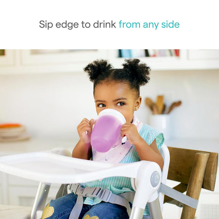 Miracle 360 Sippy Cup for 6 Month Old, Spill Proof Baby and Toddler Cups with Transition Handles, 7 Ounce, 2 Pack, Blue/Green