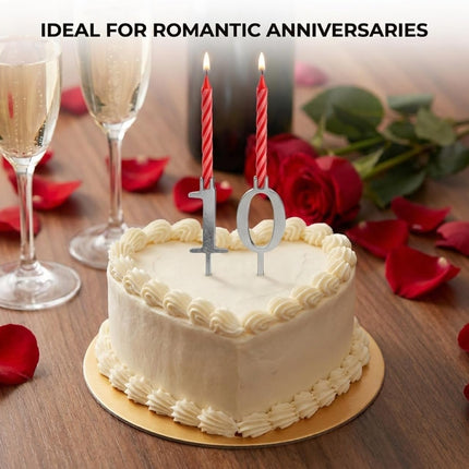 20 PCS Number Candle Holders – Reusable Metal Stands for Cakes