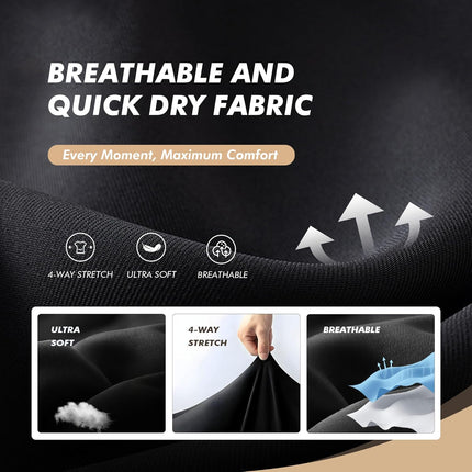5 Pack Polo Shirts for Men - Quick Dry Moisture Wicking Performance Short Sleeve Mens Golf Shirts for Work Athletic